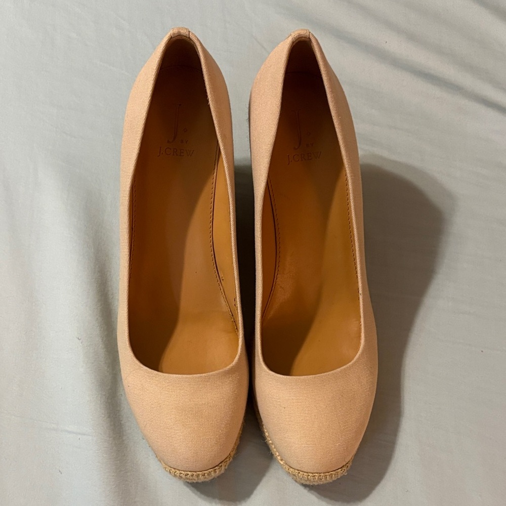 J. Crew Women's Beige wedge heels